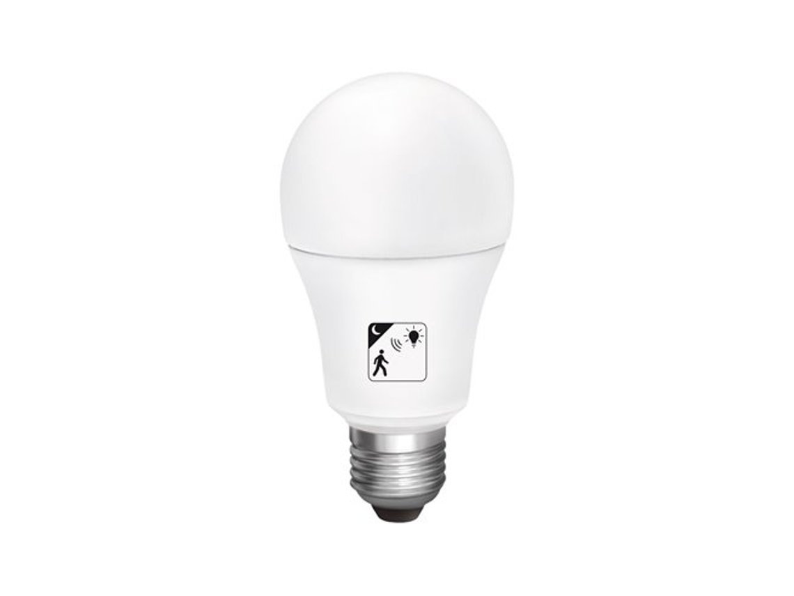 Lâmpada de Leds Esfera com Sensor Matel E27 10W 6400K