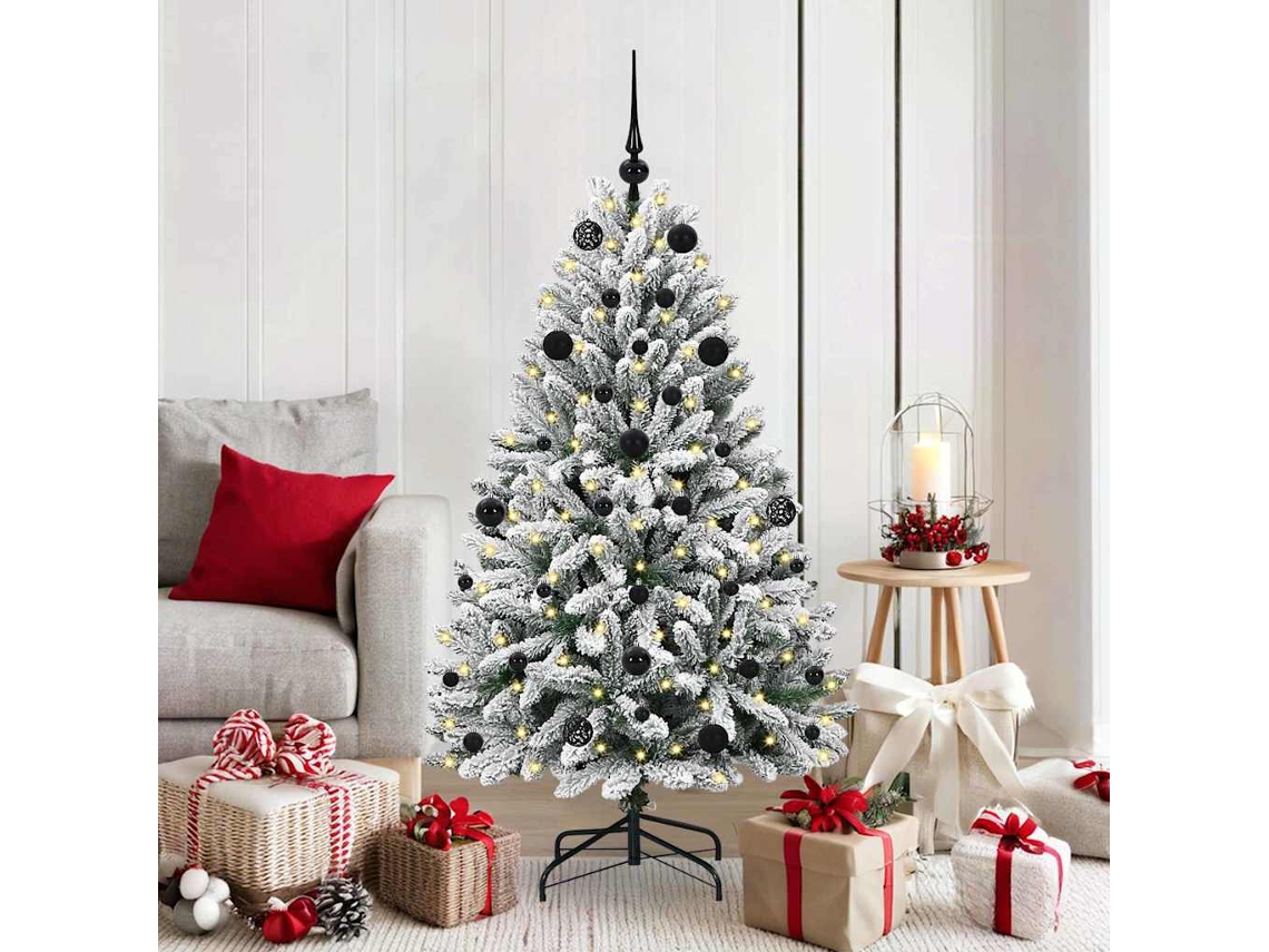 Vidaxl Árvore De Natal Artificial 150 Cm 150 Led Branco Quente