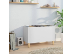 Vidaxl Armário Para Discos 74,5x38x48 Cm Derivados De Madeira Branco