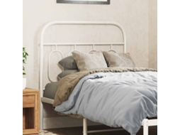 Vidaxl Cabeceira De Substituição 80 Cm Metal Branco