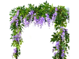 2x1,8m Planta Artificial de Glicínia para Decoração de Cerimônias, Casamentos e Eventos em Casa AQUAFORGE