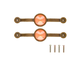 2 Luvas de Cobre Antigo Liga Zinco Gaveta Laranja