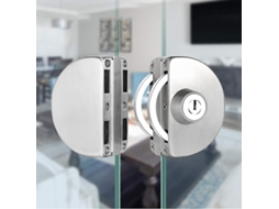 Cerradura de porta de vidro inox, sem furar, para portas deslizantes, 8-12mm | S/MARCA