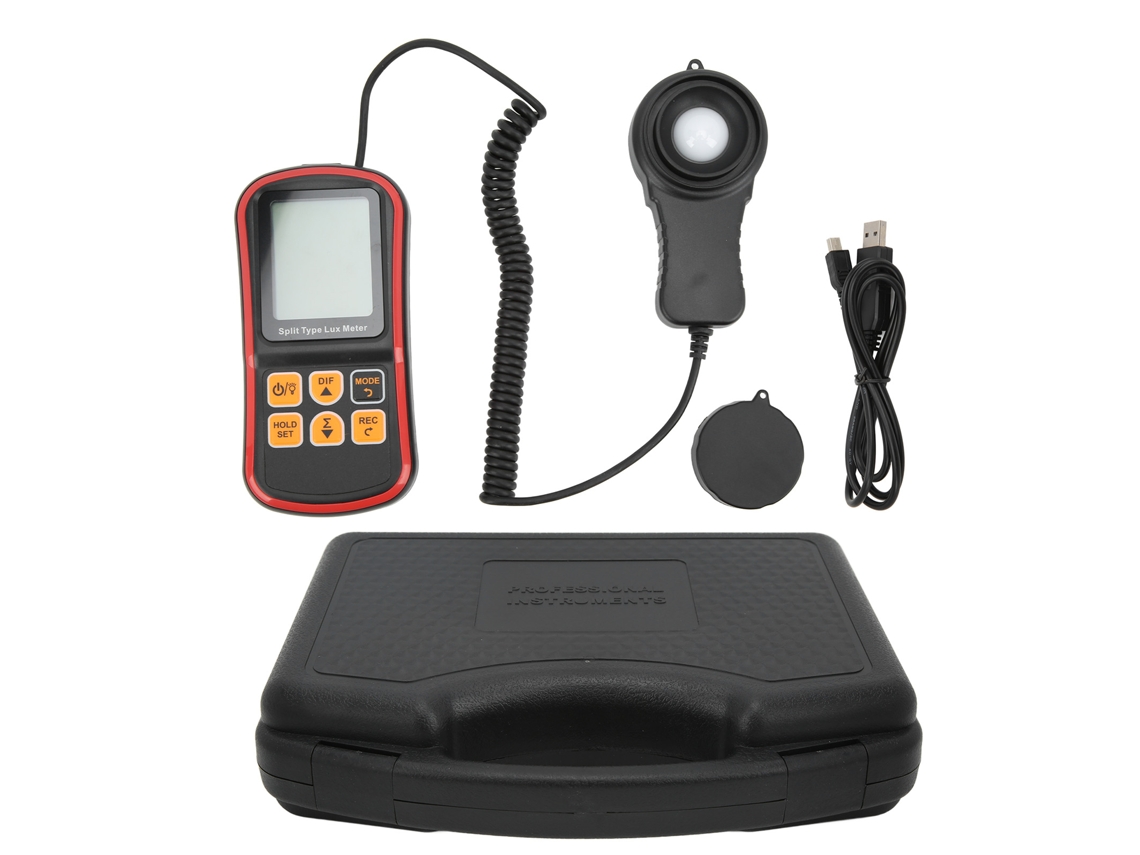 Medidor de Luz Digital 1030 Medidor de Iluminância com Medição de Temperatura Até 200.000lx | S/MARCA