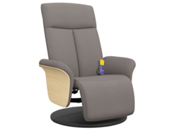 Massage Recliner Chair, Massage Recliner Chairs Vidaxl Cinzento-acastanhado Tecido