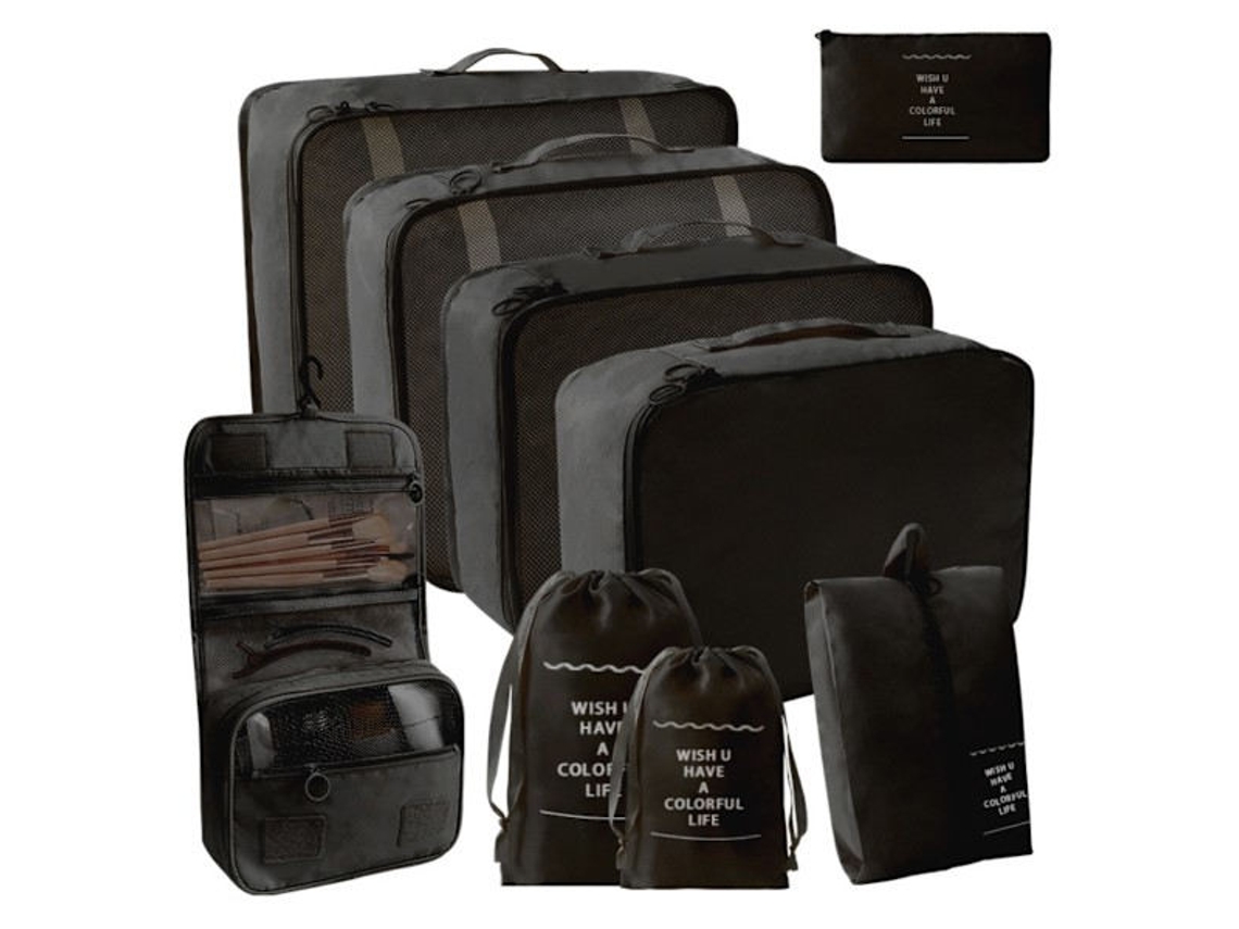 Organizador de bolsa BRILVIBERA, feltro, para maquiagem, vermelho