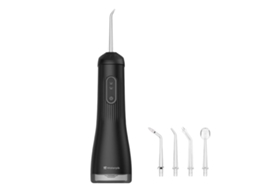 Irrigador Oral Elétrico SFUSHOS IPX7 para Higiene Oral (preto, Quatro Bicos)