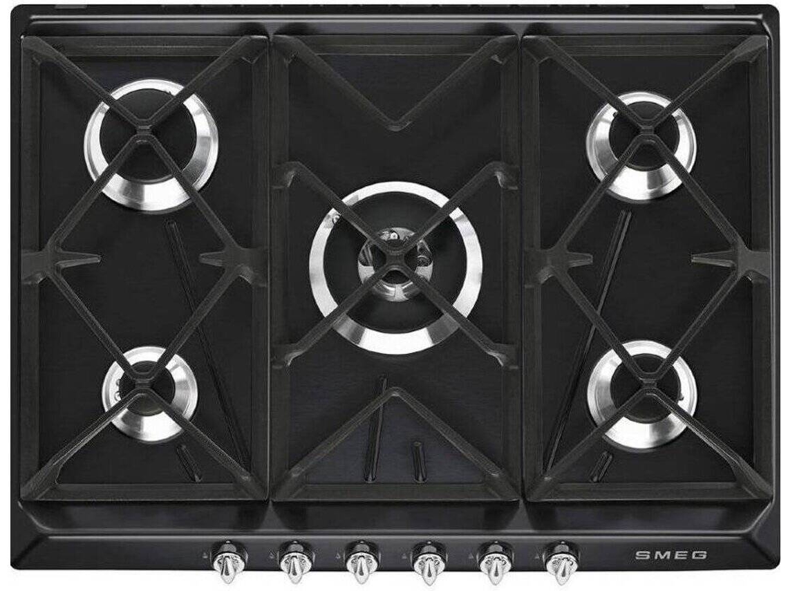 Placa de Gás SMEG SR975NGH (Gás Natural - 70 cm - Preto)