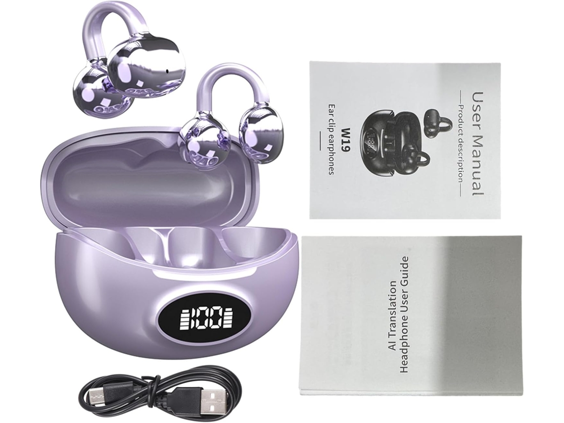 Fones De Ouvido Sixrun Com Visor Led E Bluetooth 5.4 (roxo)