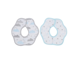Mali 2pcs Babadores Algodão 8 Camadas Absorvente Estampa Nuvem Bebê 3 24 Meses Unissex