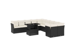 Garden Sofa Set, Garden Sofa Sets Vidaxl Preto Rattan / Vime (n/a)