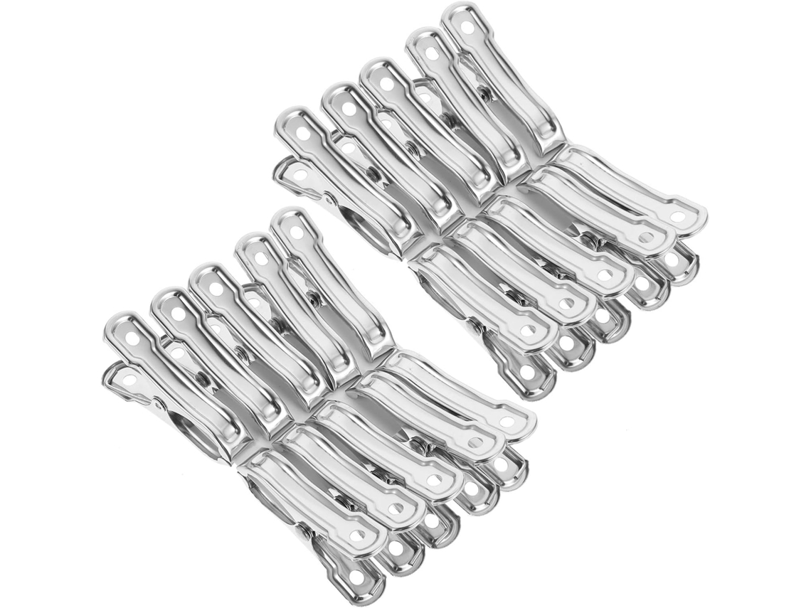 Conjunto De 40 Prendedores Tecido Em Aço Inoxidável, Com Design Antiderrapante E Leve, Ideais Para Colchas E Roupas Como