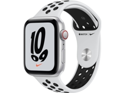 APPLE Watch Nike SE GPS+Cellular 44 mm Prateado com Bracelete Desportiva Platina-pura/Preto