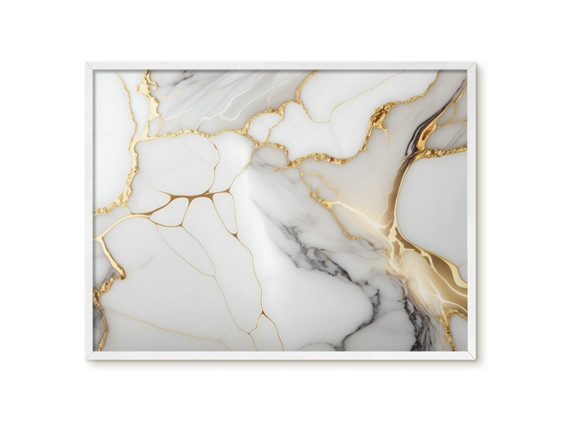Quadro de vidro magnético com efeito mármore para hall de entrada (80x60 cm)
