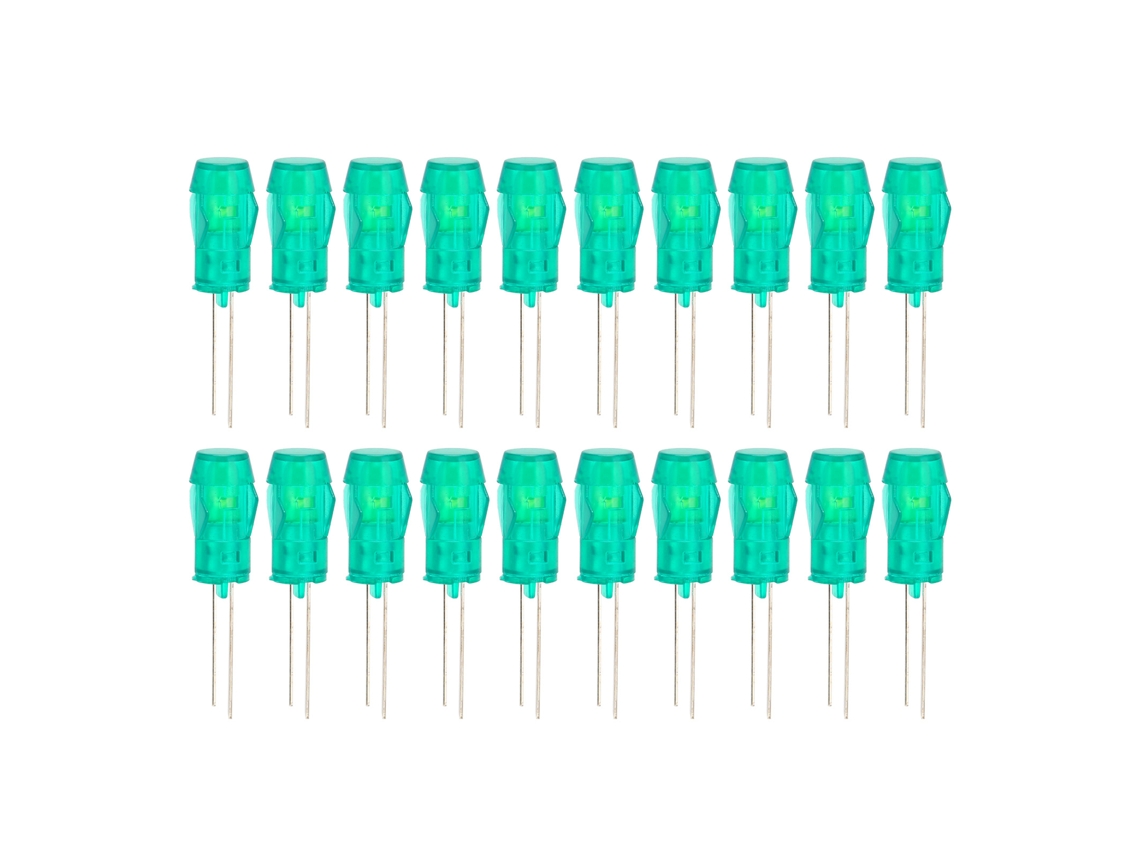 Suporte De Plástico Led 20pcs Luz Verde 5mm Sunflare