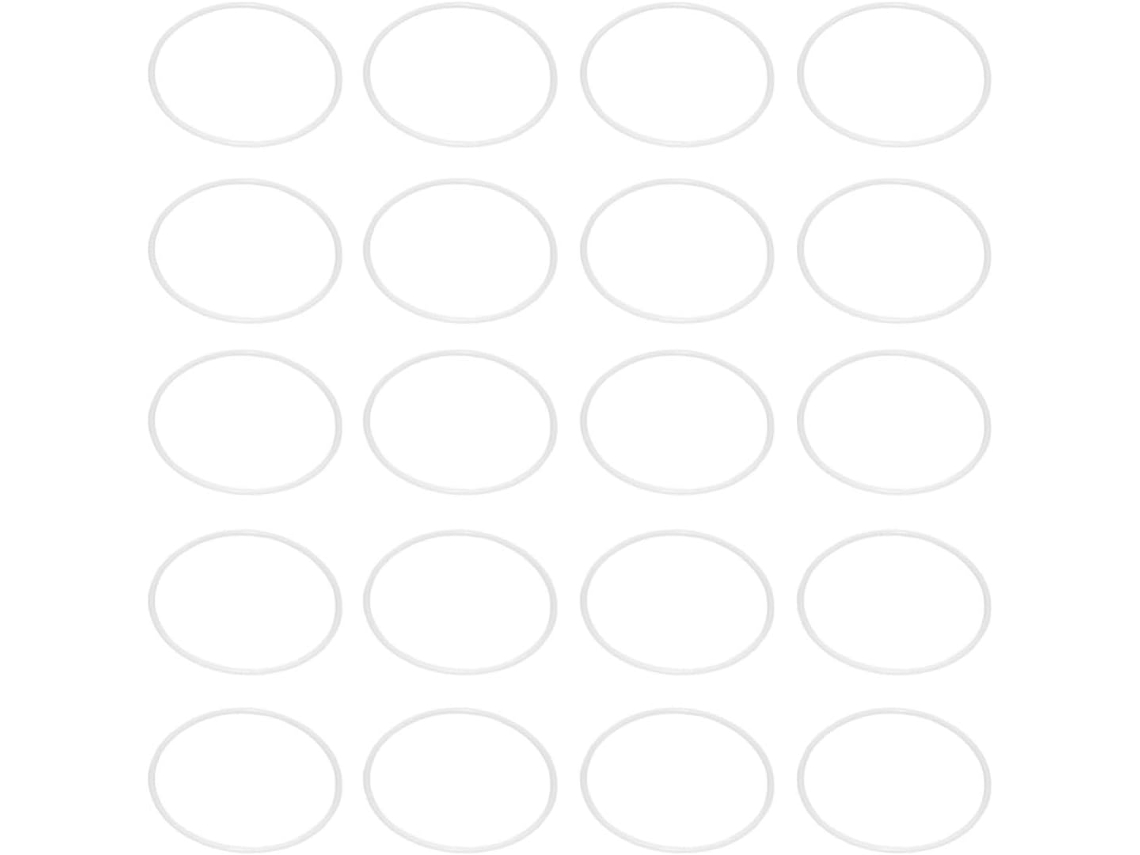 20 Anéis De Plástico Branco Para Filtro Dos Sonhos, 13cm
