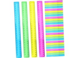 Conjunto De 32 Réguas Métricas De 30 Cm, Em Plástico Transparente