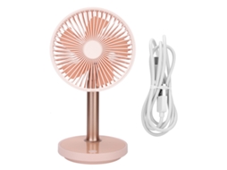 Ventilador Portátil Silencioso Luz Noturna Usb Rosa