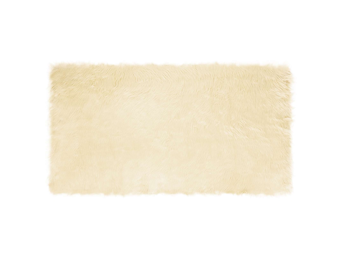 Vidaxl Tapete De De Ovelha Sintética Tafalla Creme 60 X 110 Cm