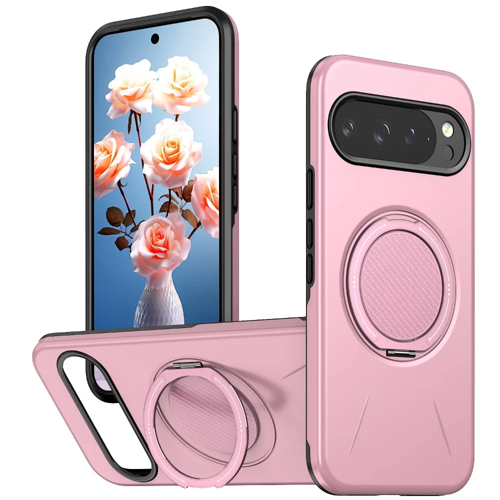(rosa, Google Pixel 10 Pro Xl) Capa Para Celular Com Suporte Magnético De 360°, Compatível Com Magsafe E Proteção Contra Impactos.