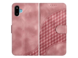 Capa De Couro Para Celular Com Estampa De Cabeça De Elefante E Cordão