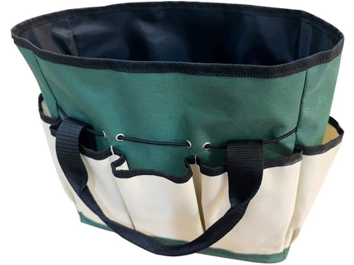 Bolsa organizadora para ferramentas de jardim com 6 bolsas, 30 x 30 cm, lona, ideal para Plantio e Capina Leve.
