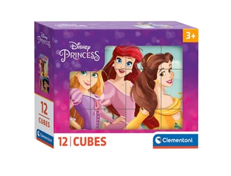 Cubo 12 Peças Princesas Disney Clermentoni