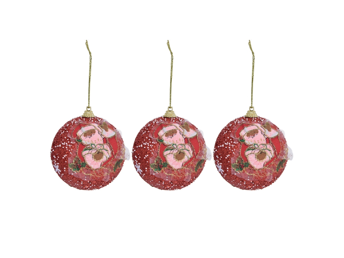 Laxiscreed Conjunto De 3 Bolas De Natal Em Espuma Vermelhas Para Decoração De Árvore Natalícia