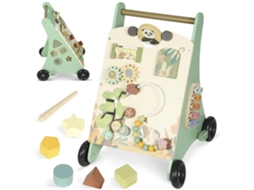 Andador Para Bebés Mdf, Madeira Multilaminada Cor Verde 33.5x36x46.8 Aiyaplay