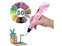 2026 lápiz Inteligente para Impresión 3d Con Carga Usb Y 30 Filamentos Pla de Color Rosa.