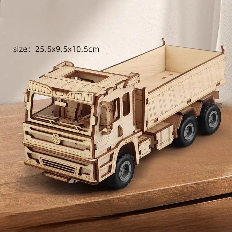 Kit de Modelo de Carro Mecânico Faça Você Mesmo, Quebra cabeça 3d de Madeira MDUG (estilo 2)