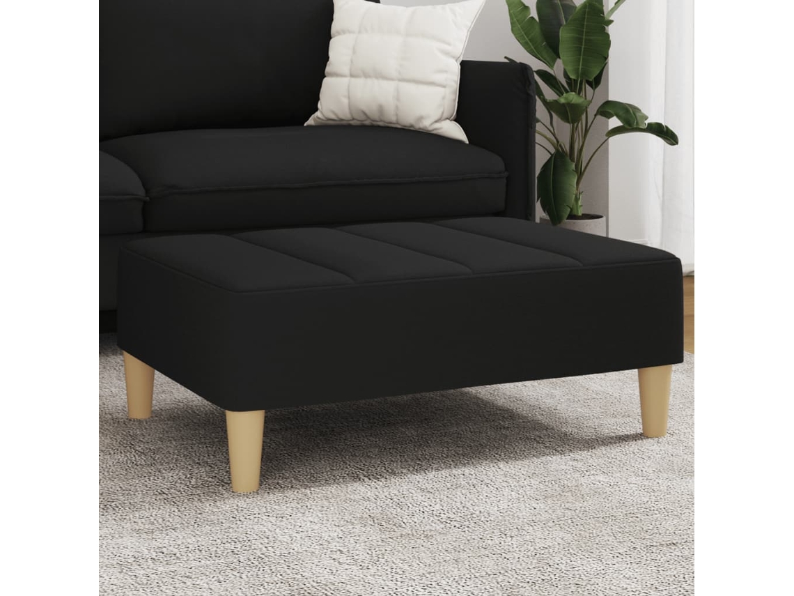 Vidaxl Apoio De Pés 77x55x31 Cm Tecido Preto