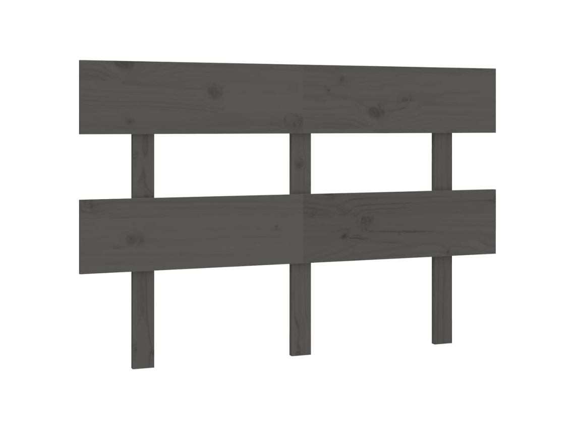Cabeceira de Cama 138x3x81 Cm Pinho Maciço Cinzento MAISON EXCLUSIVE