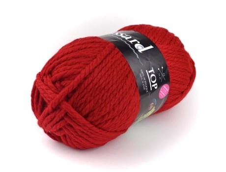 Lã muito grossa ideal para iniciantes Top 533 Vermelho - Plassard