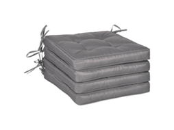 Almofada para Assento Exterior Poliéster Cor Cinzento 42x42x5 cm Outsunny