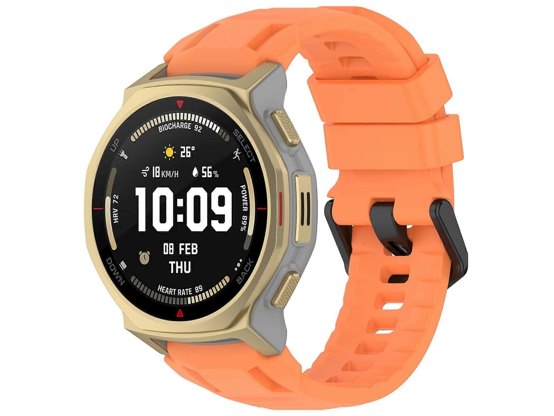 Pulseira De Silicone Com Fivela Preta Sólida Xdfind Para Amazfit T-rex 3 Pro 44mm