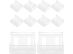 Abaodam 20 Clipes de Papel Transparentes, Pacote com 20 Clipes Pequenos de Plástico, Estilo Simples e Elegante para