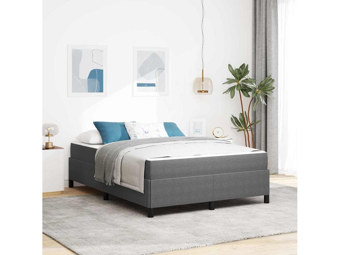 Vidaxl Estrutura Da Cama Cinzento-claro 160 X 200 Cm Tecido