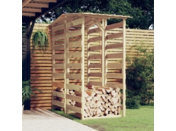 Vidaxl Abrigo para Lenha Com Telhados 2 Pcs Pinho Impregnado 100x90x200 Cm