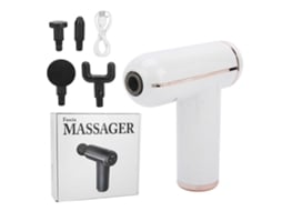 Pistola De Massagem Profissional Para Tecidos Profundos Com Vibração Ajustável Para Massagem Muscular Corporal Nostalgia88 (branca)