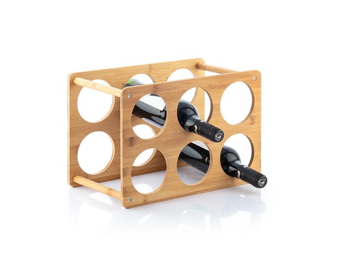 Garrafeira Suporte para garrafas Bamboo 6 Garrafas