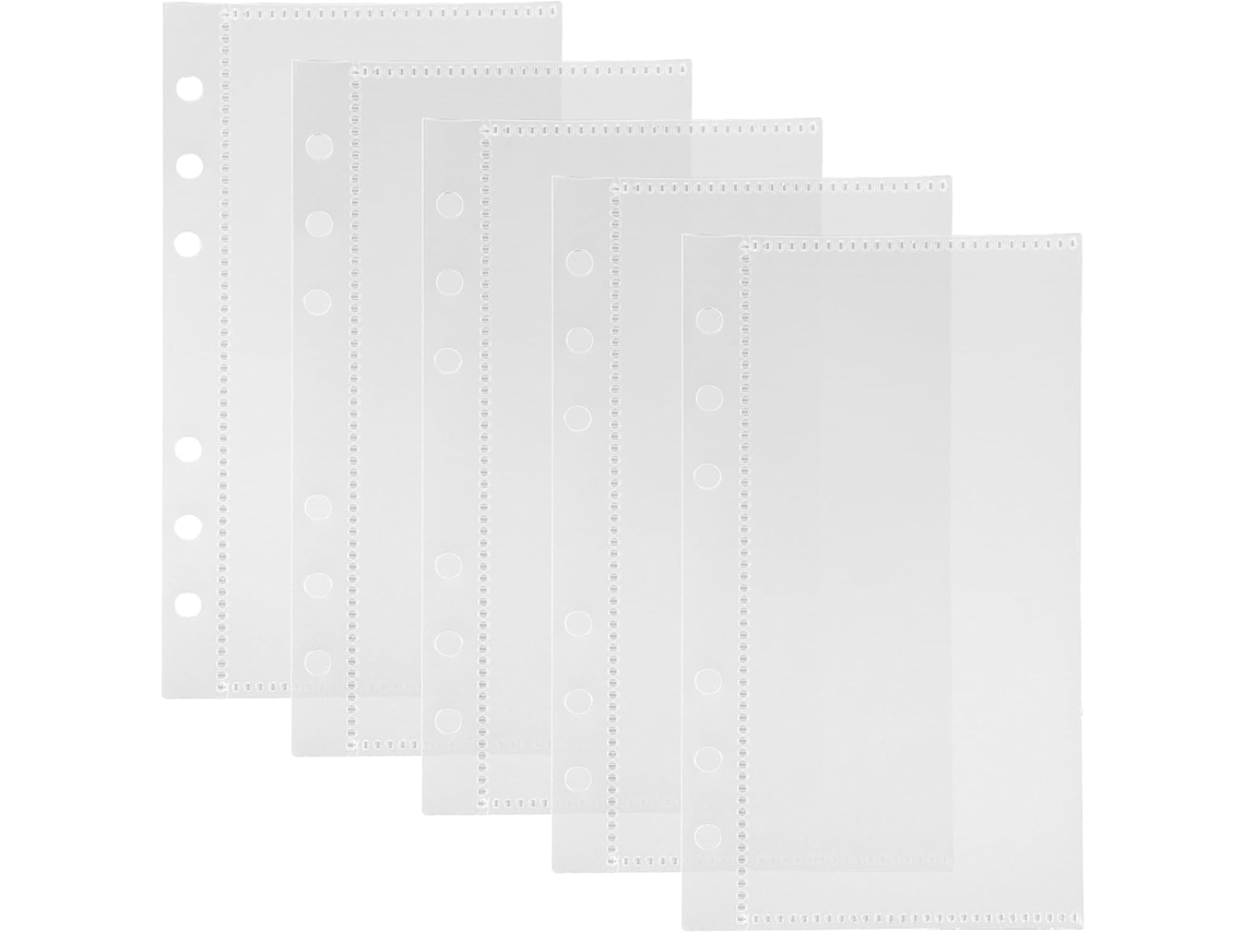 Ukcoco 5 Divisórias Em Pp Pastas, Bolso Pequeno Folhas Soltas, Bolsa Manual Reutilizável Adequada