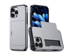 Capa Protetora À Prova De Choque Para Iphone 16 Pro Max - Compartimento Para Cartão