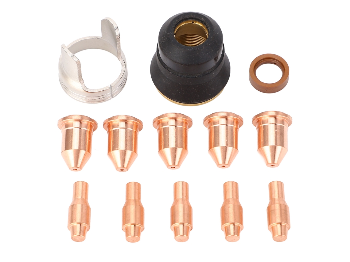Kit Consumíveis de Corte Plasma 13pcs com Bico e Eletrodo 0.9mm | S/MARCA