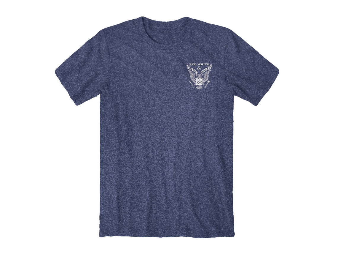 T-shirt Rockinstone Red White And Blue Collar-eagle(3xl)
