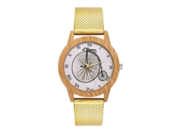Reloj Analógico De Cuarzo Con Correa De Malla Acero Para Mujer Y Hombre Zhoulianfa (oro)