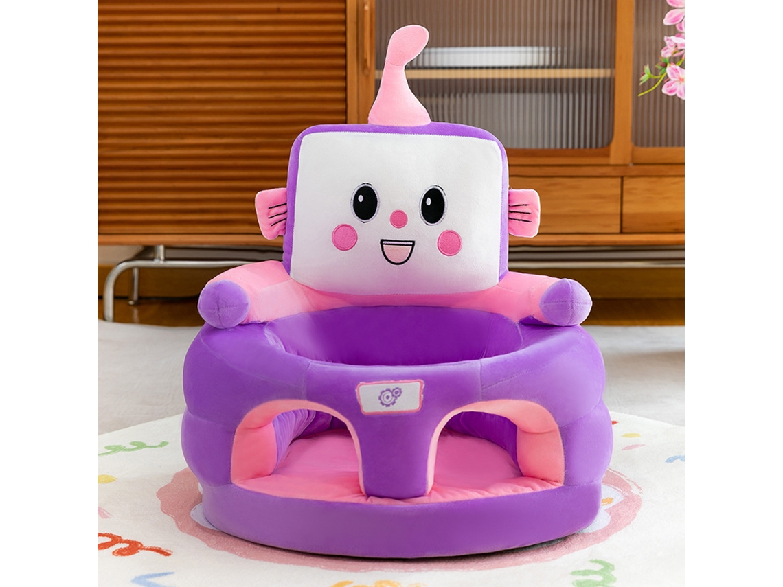 Cadeira De Apoio Para Bebé Eifson Sofá De Peluche Com Design De Robô E Base Antiderrapante - Roxo