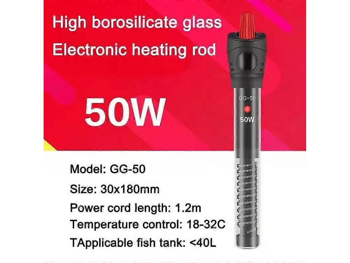 Aquecedor de Aquário Digital 25w a 500w com Termômetro e Controle Automático Temperatura Constante, À Prova Xplosão. GOKOCO