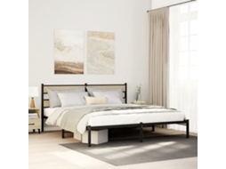 Vidaxl Estrutura De Cama Sem Colchão 193x203cm Metal Carvalho Sonoma