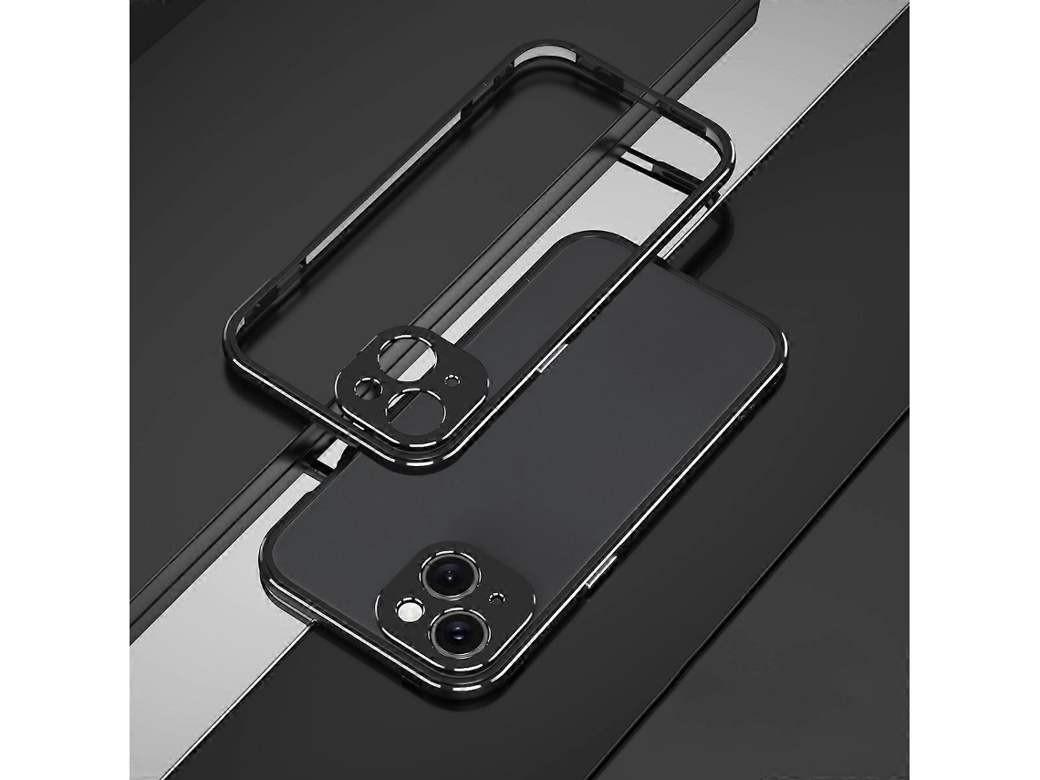 Capa Protetora De Lente Da Série Aurora + Capa Com Moldura De Metal Para Iphone 15